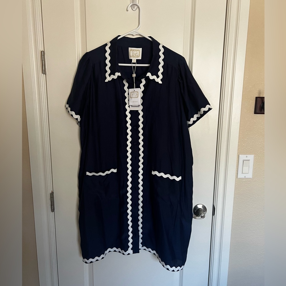 Sail to Sable Navy and White Mini Dress